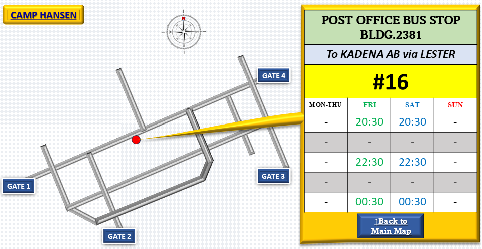 Camp Hansen Bus Stop Map